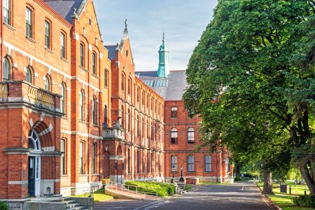 A photo of the UCD Smurfit Campus on a sunny day.